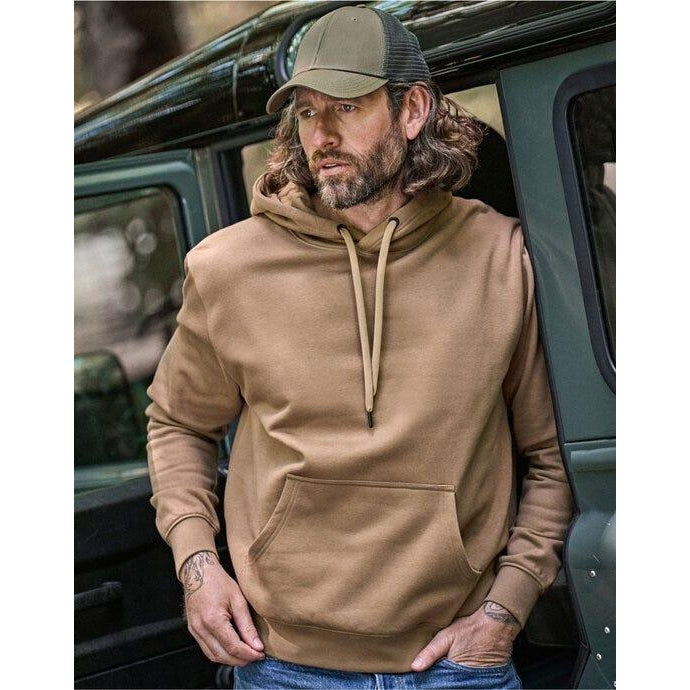 Wood - Front - Tee Jays Mens Hooded Cotton Blend Sweatshirt
