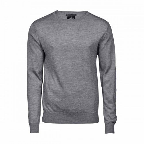 Front - Tee Jays Mens Knitted Crew Neck Sweater