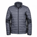 Front - Teejays Mens Padded Full Zip Crossover Jacket