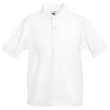 Front - Fruit of the Loom Childrens/Kids Pique Short-Sleeved Polo Shirt