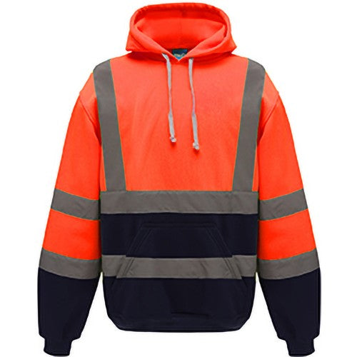 Front - Yoko Mens Hi Vis Reflective Hoodie