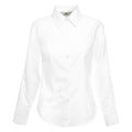 Front - Fruit Of The Loom Ladies Lady-Fit Long Sleeve Oxford Shirt