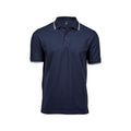 Front - Tee Jays Mens Luxury Fashion Stripe Polo