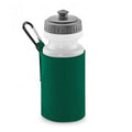 Bottle Green - Front - Quadra Water Bottle And Fabric Sleeve Holder (Pack of 2)