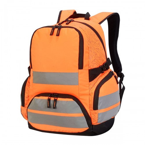 Front - Shugon London Pro Hi-Vis Backpack (Pack Of 2)