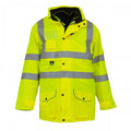 Front - Yoko Hi Vis Multi-Function Breathable & Waterproof 7-In-1 Jacket (Pack of 2)