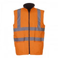 Front - Yoko Mens Workwear Hi-Vis Reversible Fleece Vest / Jacket (Pack of 2)