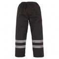 Front - Yoko Mens Hi-Vis Waterproof Contractor Over Trousers (Pack Of 2)