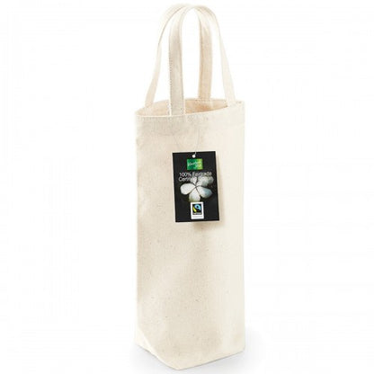 Front - Westford Mill Cotton Bottle Bag (Pack of 2)