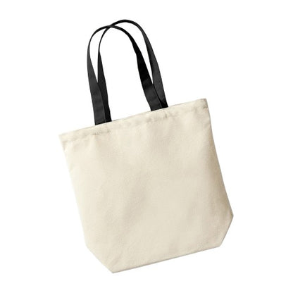 Front - Westford Mill Plain Fair Trade Camden Shopper / Shopping Bag (13 Litres) (Pack of 2)