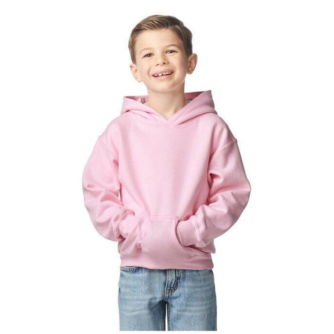 Fan Charcoal Heather - Front - Gildan Heavy Blend Childrens Unisex Hooded Sweatshirt Top - Hoodie