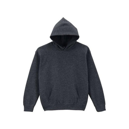 Fan Charcoal Heather - Side - Gildan Heavy Blend Childrens Unisex Hooded Sweatshirt Top - Hoodie
