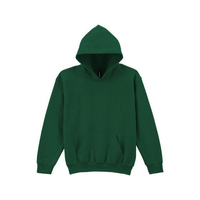 Fan Dark Green - Side - Gildan Heavy Blend Childrens Unisex Hooded Sweatshirt Top - Hoodie