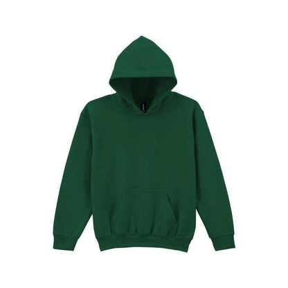Fan Dark Green - Side - Gildan Heavy Blend Childrens Unisex Hooded Sweatshirt Top - Hoodie