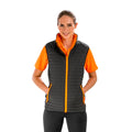 Black-Orange - Back - Result Unisex Adult Gilet