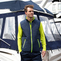 Navy-Lime Green - Back - Result Unisex Adult Gilet