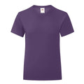 Purple Heather - Front - Fruit of the Loom Girls T-Shirt