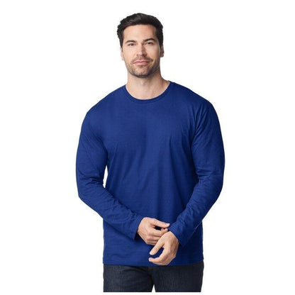 Fan Marine Green - Front - Gildan Mens Soft Style Long Sleeve T-Shirt
