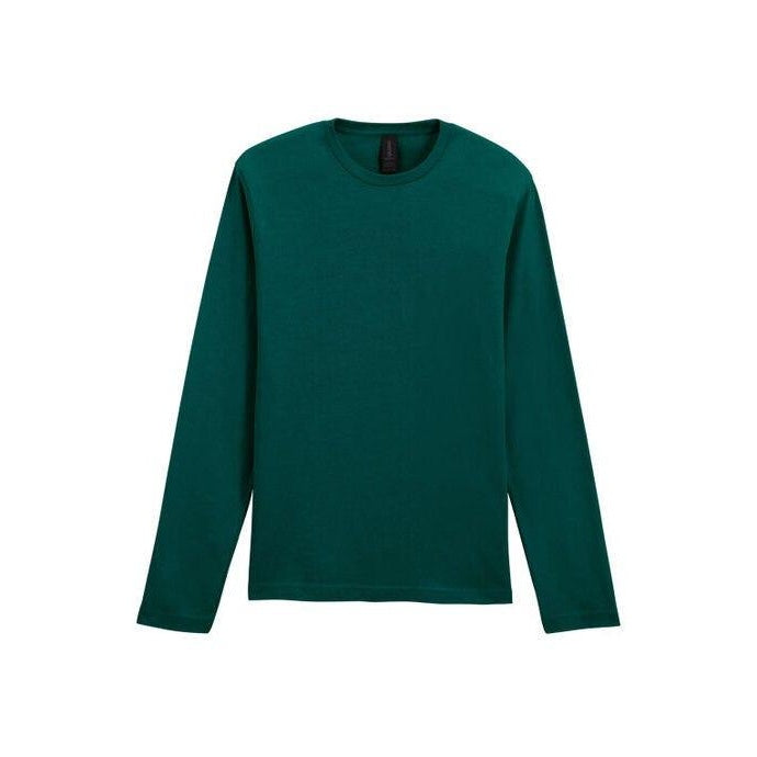 Fan Marine Green - Side - Gildan Mens Soft Style Long Sleeve T-Shirt