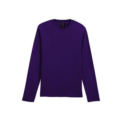 Fan Dark Purple - Lifestyle - Gildan Mens Soft Style Long Sleeve T-Shirt