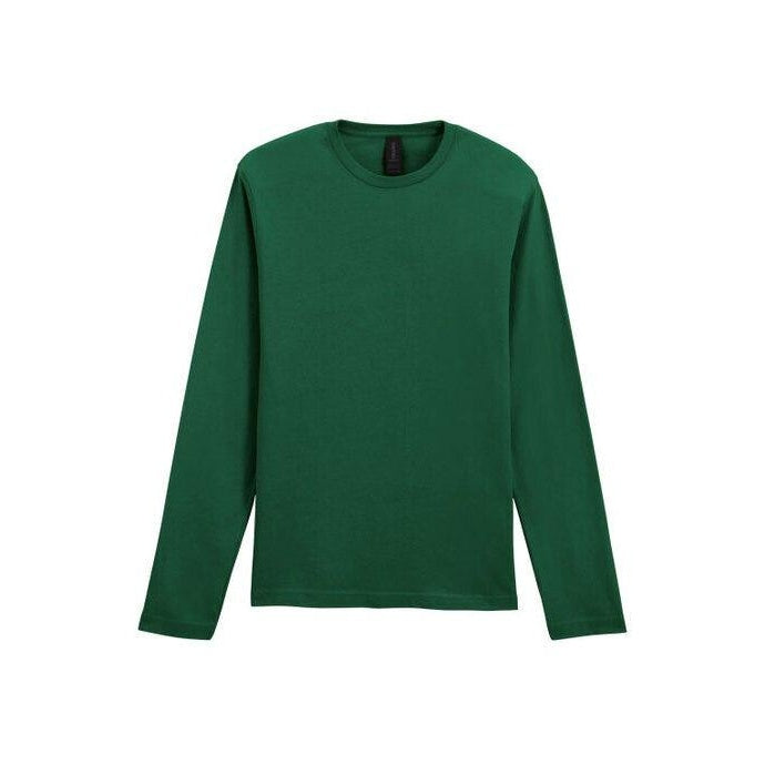 Fan Dark Green - Pack Shot - Gildan Mens Soft Style Long Sleeve T-Shirt