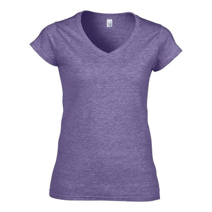 Front - Gildan Womens/Ladies Soft V Neck T-Shirt