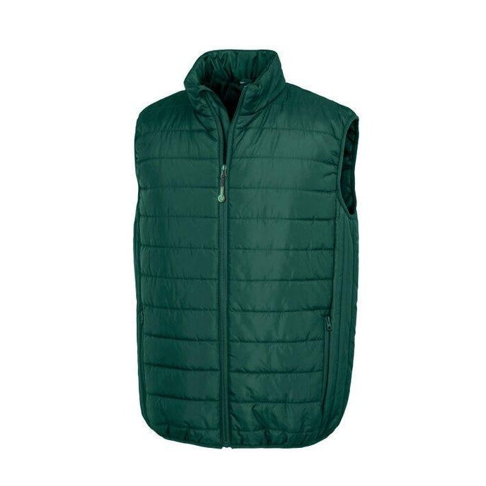 Bottle Green - Close up - Result Core Mens Promo Padded Body Warmer