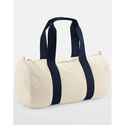 Natural-French Navy - Front - Westford Mill EarthAware Organic Duffle Bag