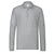 Front - Fruit of the Loom Mens Premium Heather Long-Sleeved Polo Shirt