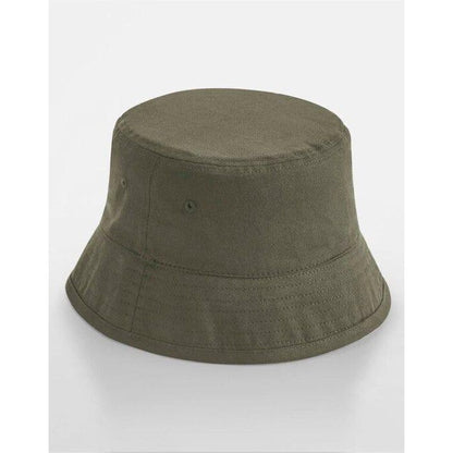 Olive Green - Front - Beechfield Unisex Adult Organic Cotton Bucket Hat