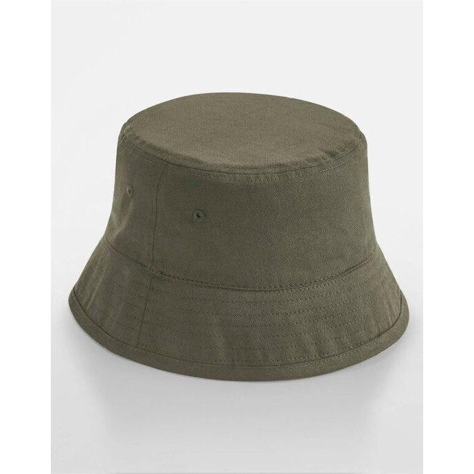 Olive Green - Side - Beechfield Unisex Adult Organic Cotton Bucket Hat