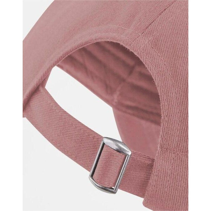 Rose Pink - Side - Beechfield Unisex Adult Organic Cotton 5 Panel Baseball Cap