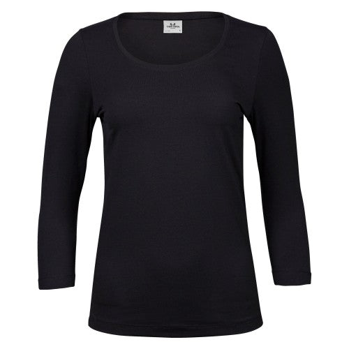 Front - Tee Jays Womens/Ladies Stretch 3/4 Sleeve T-Shirt