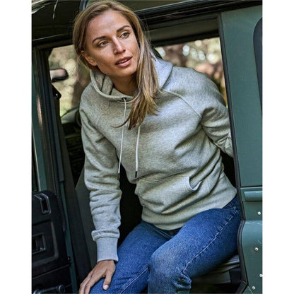 Wood - Front - Tee Jays Womens-Ladies Hooded Sweatshirt