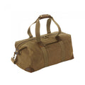 Olive Green - Front - Quadra Heritage Leather Accents Holdall