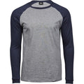 Front - Tee Jay Mens Heather Baseball T-Shirt