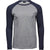 Front - Tee Jay Mens Heather Baseball T-Shirt