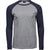 Front - Tee Jay Mens Heather Baseball T-Shirt
