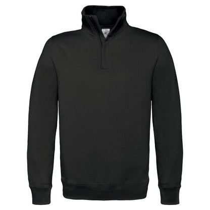 Front - B&C Mens ID.004 Cotton Quarter Zip Sweatshirt
