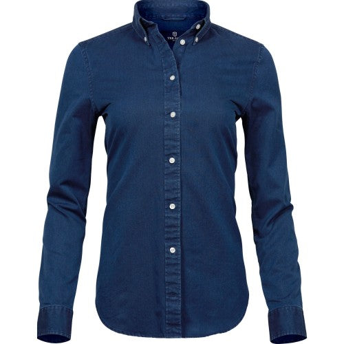 Front - Tee Jays Womens/Ladies Twill Shirt