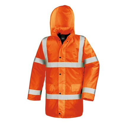 Front - SAFE-GUARD by Result Mens Motorway Hi-Vis Jacket