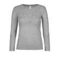 Front - B&C Womens/Ladies Round Neck Long-Sleeved Top