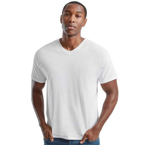 Front - Fruit of the Loom Mens Original V Neck T-Shirt