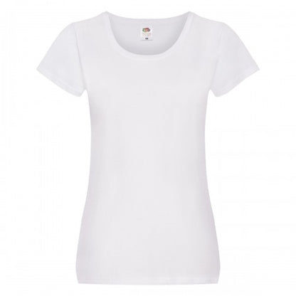 Front - Fruit of the Loom Womens/Ladies Original Plain Lady Fit T-Shirt