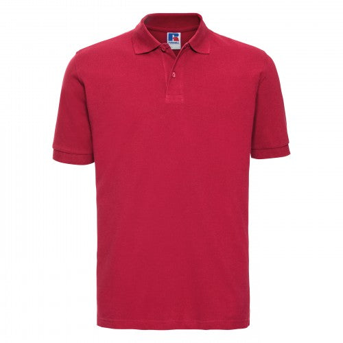 Front - Russell Mens 100% Cotton Short Sleeve Polo Shirt