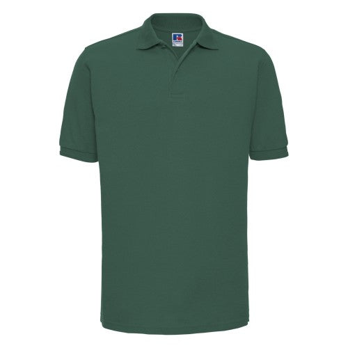 Front - Russell Mens Ripple Collar & Cuff Short Sleeve Polo Shirt