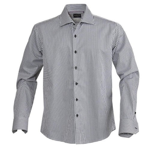 Front - James Harvest Mens Tribeca Checked Formal Shirt