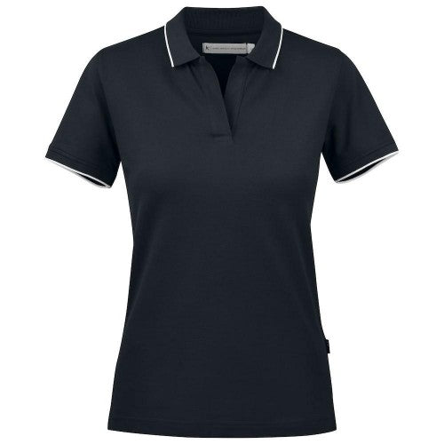 Front - James Harvest Womens/Ladies Greenville Polo Shirt