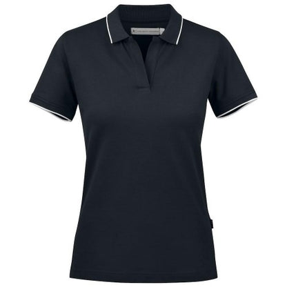Front - James Harvest Womens/Ladies Greenville Polo Shirt