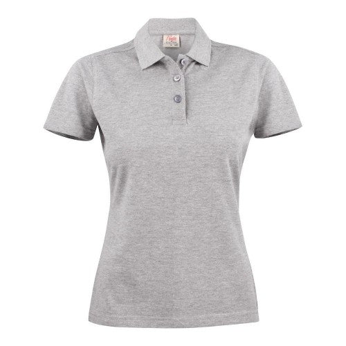 Front - Printer Womens/Ladies Surf Light Melange Polo Shirt